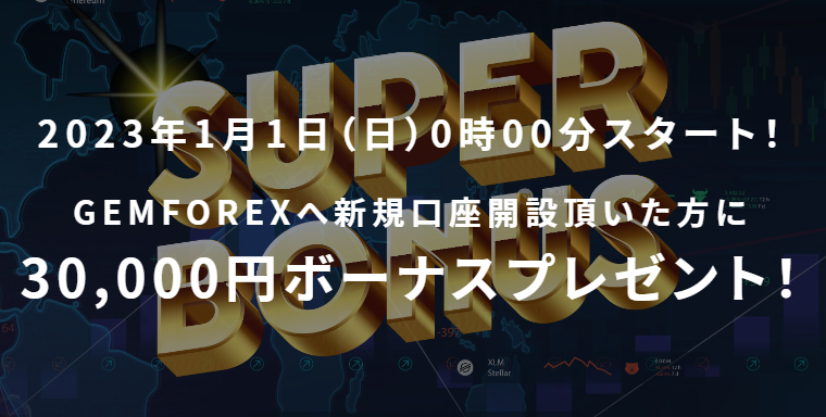 GEMFOREXの入金不要ボーナスの触れ込み