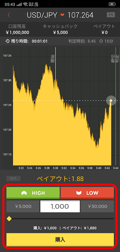 「購入」をタップ